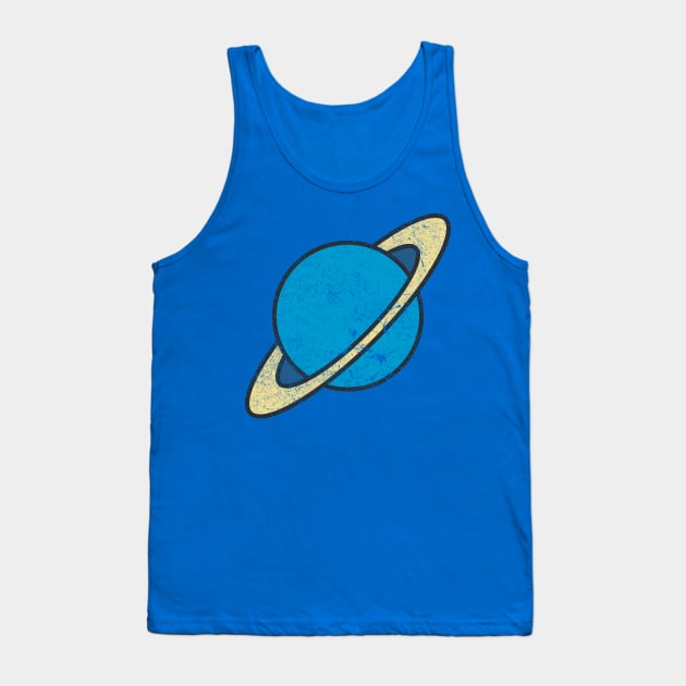 Distressed Saturn Planet Tank Top by vladocar